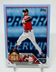 Andres Gimenez /50 Father's Day Powder Blue Parallel  Topps S2 Cle Guardians - Picture 1 of 2