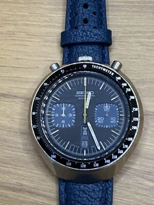 Vintage SEIKO 6138-0040 Bullhead CHRONOGRAPH MEN'S WATCH CLEAN RUNS KEEPS TIME - Picture 1 of 23