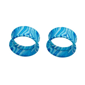 2PCS Baked Stainless Steel Inner Teeth Ear Expansion Hollow Auricle Ear Expander - Picture 1 of 18