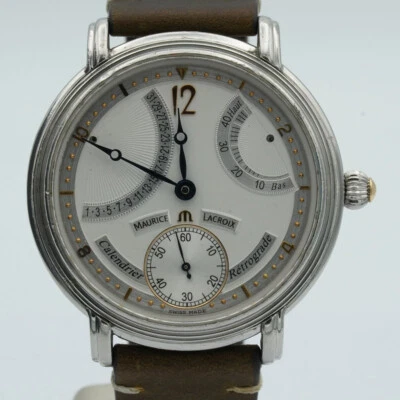 Maurice Lacroix obra-prima retrógrado MP6198 trabalho de emergência defeituoso ML135 - Imagem 1 de 4