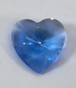 Swarovski Crystal Sapphire Heart 8781 Pendant; 28mm or 40mm; Logo Etched - Picture 1 of 1