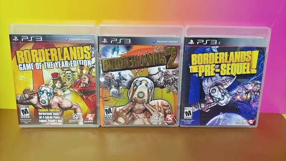 Borderlands 1 GOTY,  2, + Pre-Sequel - Sony PlayStation 3 PS3  - 3 Games Lot - Image 1 of 1