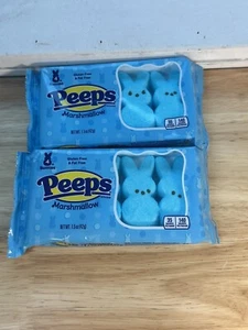Lote de 2 Cajas Peeps AZUL Malvavisco CONEJITO 1.5 oz. Ea (4 conejitos/caja) - Imagen 1 de 3