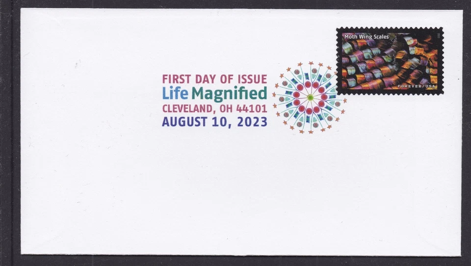 US 5802l Life Magnified Moth Wing Scales DCP FDC 2023 - Image 1 of 1