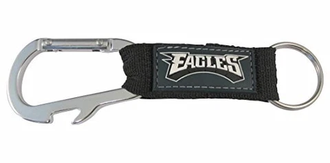 NFL Philadelphia Eagles Carabineer Keychain, Teal, One Size Cover