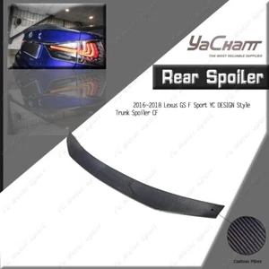 Kit ala spoiler bagagliaio posteriore stile CARBON YC DESIGN per 16-18 Lexus GS F Sport - Foto 1 di 24