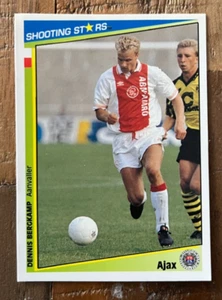 1992-93 Denni Bergkamp Rookie Ajax Shooting Stars #14 Panini jak legenda RC - Zdjęcie 1 z 5