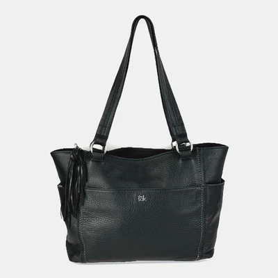 The Sak - Bolso de mano Ashby de cuero negro con varios bolsillos para mujer Foto 1 de 4