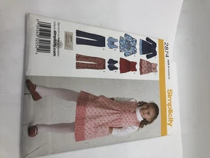 Simplicity Dress Jumper Vest pattern girls 3-8 uncut - Picture 1 of 2