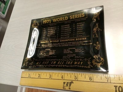 Cenicero de vidrio Roberto Clemente 1971 de los Piratas de Pittsburgh Serie Mundial envío gratuito Foto 1 de 4