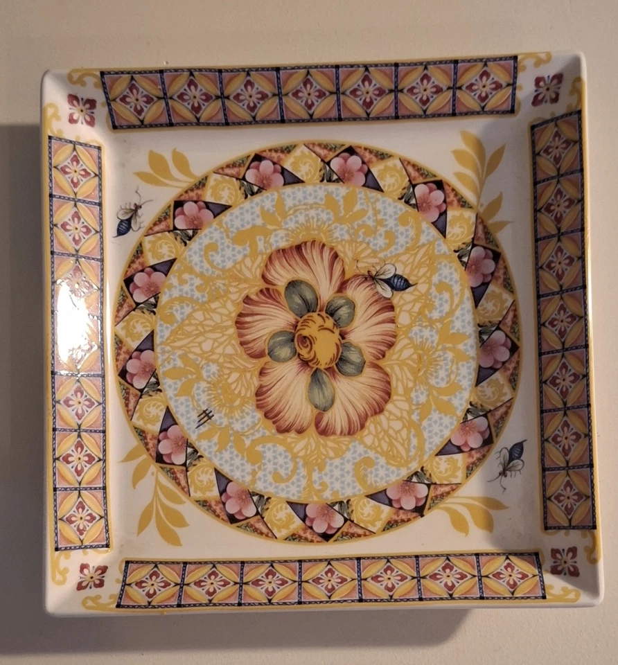 SPODE Made In England F1995 SUMTRA 6" Square Porcelain Trinket Dish VGC Vintage - Image 1 of 4