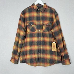 Dakota Grizzly Mens Jacket XL Spice Orange Archer Overshirt Flannel Waffle Lined - Picture 1 of 16