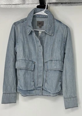 Kut from the Kloth giada Women's Denim Jacket medium Light wash Snap Down Fall - Image 1 of 4