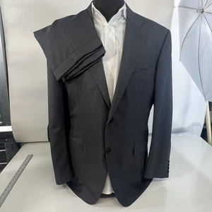Canali Suit Mens Gray Wool Silk Blend Two Button Italy Classic Fit Pants - Picture 1 of 24