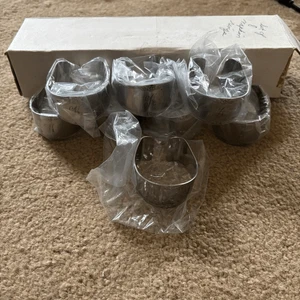 8 Customcraft Letter K Monogrammed Napkin Rings Korea *New* - Picture 1 of 4