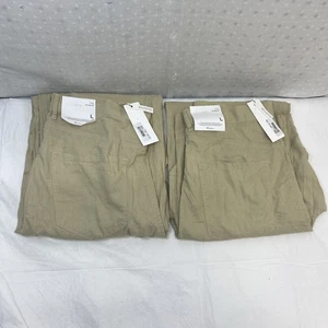 2 Kancan Women's Wide Leg Linen Blend Pants Beige High Rise Sz L Coastal Preppy - Picture 1 of 17