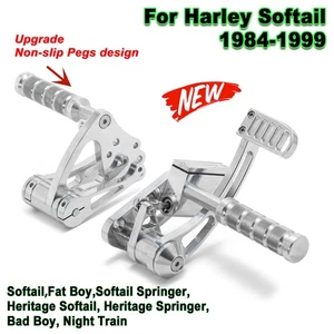 84-99 SOFTAIL CHROME FORWARD CONTROLS FOR HARLEY BIG TWIN DYNA SOFTAIL FXST/FLST - Picture 1 of 12