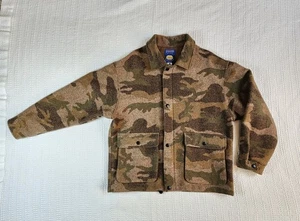 Pendleton x Cabelas Camouflage Camo Hunting Wool Jacket Mens sz L Vintage READ - Picture 1 of 12