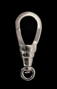 22mm 18k X Grande Oro Blanco Sólido Elegante Diseñador Broche Giratorio Langosta - Imagen 1 de 3