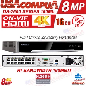 Original 16CH POE 4K NVR DS-7616NI-K2/16P NVR 16 CANALES (ENTREGA 3 DÍAS) - Imagen 1 de 6