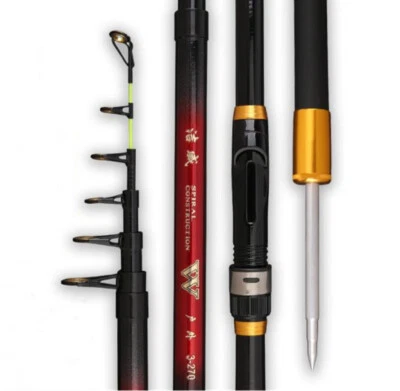 Portable Spinning Fishing Rod Travel Sea Pole Fishing Rods 2.1M-3.6M Saltwater - Image 1 of 4