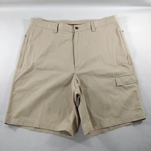 Tommy Hilfiger Classic Fit Flat Front Beige Cargo Shorts Mens Size 36 - Picture 1 of 5
