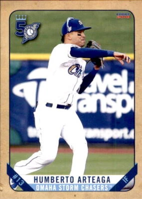 2018 Omaha Storm Chasers Choice #9 Humberto Arteaga Caracas Venezuela VZ Card - Image 1 of 2