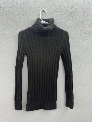 Suéter para mujer The Limited talla XS marrón tejido manga larga cuello alto Foto 1 de 4
