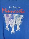 Vtg Fish Tales From Minnesota Blue Tshirt