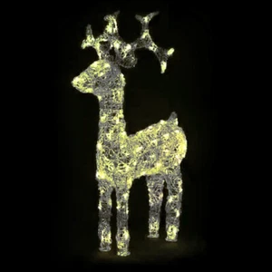 Renna Luminosa Natalizia Esterno 100cm Decorazione Addobbo Natale Bianco Caldo - Foto 1 di 5
