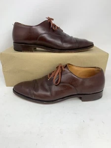 Vintage Brooks Brothers Cheaney Herren 43B/10B Cap Toe Oxford Schuh Curzon Braun - Bild 1 von 12