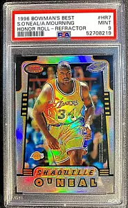 1996 SHAQUILLE PSA 9 MINT BOWMAN BEST #HR7 HONOR ROLL REFRACTOR MOURNING G936 - Picture 1 of 2