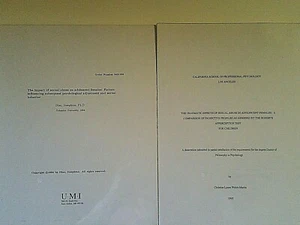 Sexual Abuse Columbia UN. UCLA Class Materials Psychology new College - Picture 1 of 7