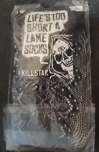 Killstar Victoria kurze Damensocken schwarz Spitze Goth Punk neu mit Etikett - Bild 1 von 3