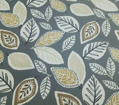 Honshu in Ash BTY Covington 100% Cotton Duck 54" Wide Leaves - Image 1 of 2