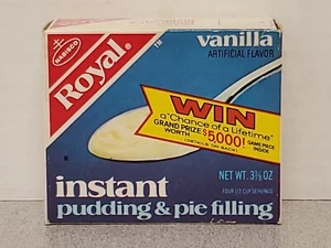Vintage 1980's Royal Vanilla Pudding & Pie Filling 3-3/8 oz - Not for Eating - Picture 1 of 5