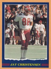 Jay Christensen 1989 Jogo CFL card #70 Calgary Stampeders  Okanagan Sun