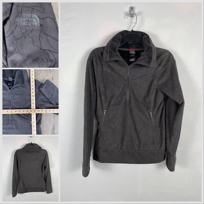 THE NORTH FACE Women's Small Jacket Brown Floral 1/2 Zip Sherpa Lined Pullover - Image 1 of 4