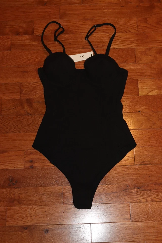 BNWT Fleur du Mal Eco Luxe Jersey Bullet Bodysuit Size Extra Small MSRP $135!! - Image 1 of 4