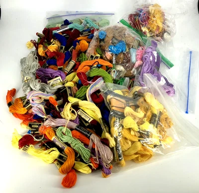 Lot of 125+ Skeins DMC Embroidery Floss Thread Cotton 6 Strands - Image 1 of 4