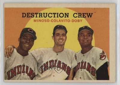 1959 Topps Destruction Crew Minnie Minoso Rocky Colavito Colovito Larry Doby HOF - Image 1 of 2