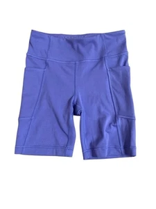 Athleta Girl Purple Stash Your Treasure 5” Bike Short M 8/10 - Picture 1 of 3