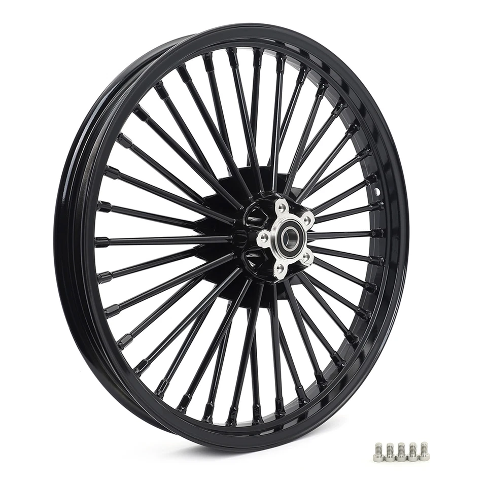 19 pulgadas. Llanta de rueda delantera Fat Spoke 19x2,5 para Harley Choppers Dyna Low Rider FXDL Foto 1 de 4