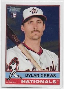 2025 Topps Heritage Chrome #247 Dylan Crews Washington Nationals - Picture 1 of 2