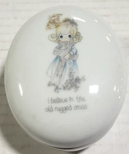 Precious Moments - I Believe In The Old Rugged Cross 3.25" Trinket Box - Picture 1 of 6