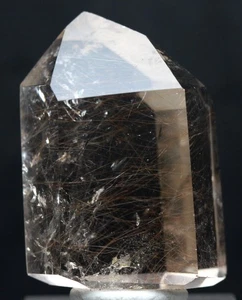 RUTILATED QUARTZ Crystal Mineral Specimen Polished Rutile BRAZIL - Picture 1 of 4
