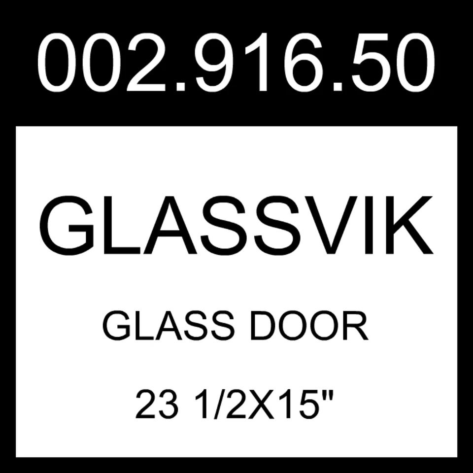 IKEA GLASSVIK Glass Door Black/clear Glass  23 1/2x15" 002.916.50 - Image 1 of 1