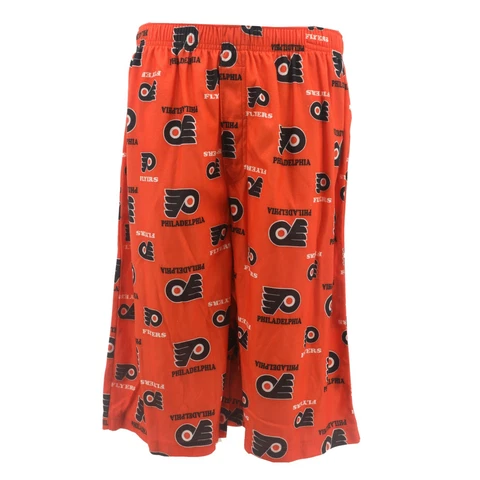 Philadelphia Flyers Official NHL Kids Youth Size Print All Over Pajama Shorts Cover