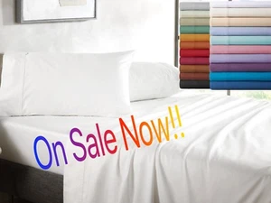 1800 Count Egyptian Comfort Sheet Set - 4 Piece Deep Pocket Bedding On Sale - Picture 1 of 13