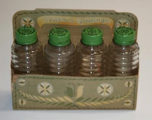 Vintage Watkins Products Inc. Clear Glass Spice Jars Bottles Lot Of 4 Holiday - Picture 1 of 15